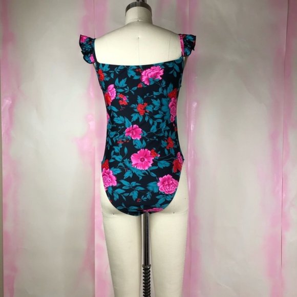 SALE Motel Valentina Frill Floral Swimsuit Ruffle - Picture 7 of 8